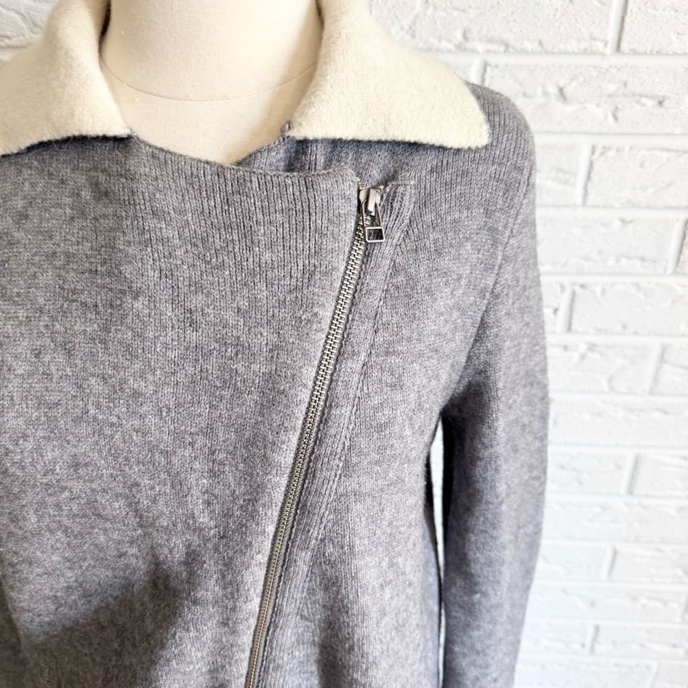 Anthropologie Cherohala Gray Moto Asymmetrical Jacket Women’s Size XS - Picture 4 of 11